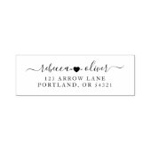 矢印結婚ハート差出人住所 セルフインキングスタンプ (デザイン)