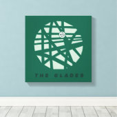 矢印 |グレーズシティマップ キャンバスプリント (インサイチュ (ウッドフロア))