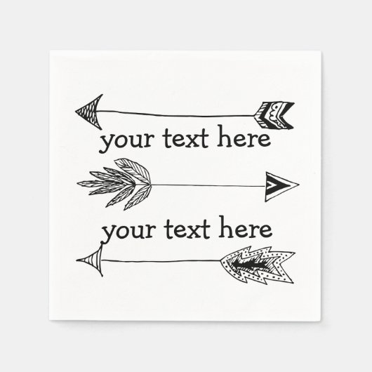 矢印 スタンダードカクテルナプキン (正面)