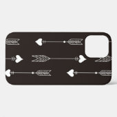矢印、ハート、抽象芸術ヴィンテージパターン。 Case-Mate iPhoneケース (裏面 (横))