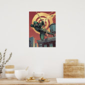 矢印 |屋上から緑の矢印が発射 ポスター (キッチン)