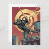 矢印 |屋上から緑の矢印が発射 ポストカード (正面/裏面)