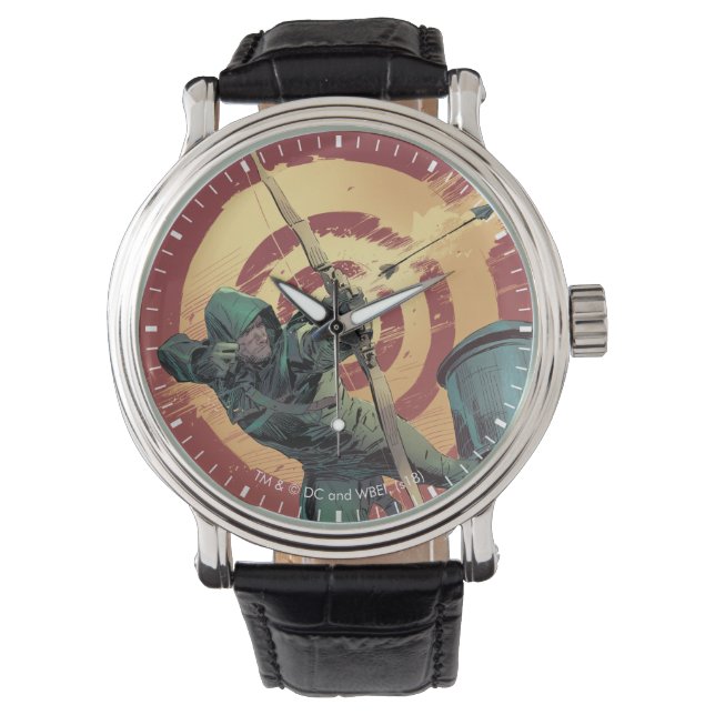 矢印 |屋上から緑の矢印が発射 腕時計 (正面)