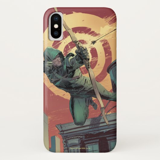 矢印 |屋上から緑の矢印が発射 Case-Mate iPhoneケース (裏面)