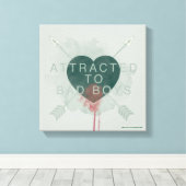 矢印 | 「悪い男の子に惹かれる」ピアスハート キャンバスプリント (インサイチュ (ウッドフロア))