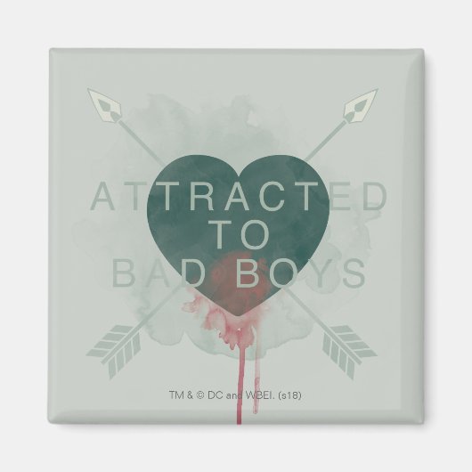 矢印 | 「悪い男の子に惹かれる」ピアスハート マグネット (正面)