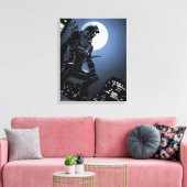 矢印 |月明かりの緑の矢印 キャンバスプリント (インサイチュ (リビング))