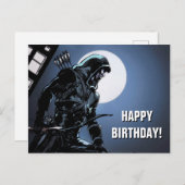 矢印 |月明かりの緑の矢印 ポストカード (正面/裏面)