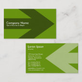 矢印（混合） – 緑669900 名刺 (正面/裏面)