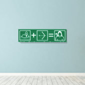 矢印 |緑の矢印の数式 キャンバスプリント (インサイチュ (ウッドフロア))