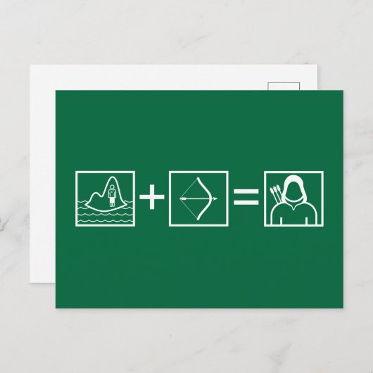 矢印 |緑の矢印の数式 ポストカード (正面/裏面)