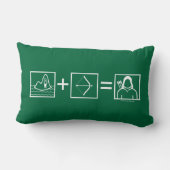 矢印 |緑の矢印の数式 ランバークッション (裏面)