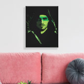 矢印 |緑の矢印グリーンスタイル切り出し キャンバスプリント (インサイチュ (リビング))