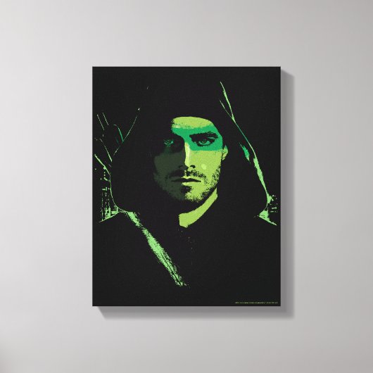 矢印 |緑の矢印グリーンスタイル切り出し キャンバスプリント (正面)