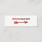 矢印/赤 スキニー名刺 (正面)