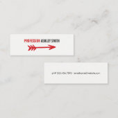 矢印/赤 スキニー名刺 (正面/裏面)