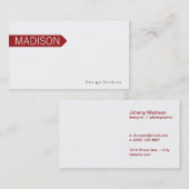 矢印 |赤 名刺 (正面/裏面)