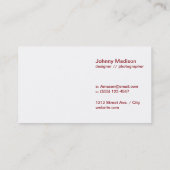 矢印 |赤 名刺 (裏面)