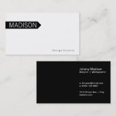 矢印 |黒 名刺 (正面/裏面)