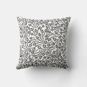 矢印 – 黒（白） クッション (裏面)