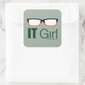 矢印 | ITガールグラスグラフィック スクエアシール (バッグ)