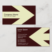 矢印v3 （クリーム） – ダークブラウン330000 名刺 (正面/裏面)