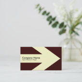 矢印v3 （クリーム） – ダークブラウン330000 名刺 (スタンド正面)