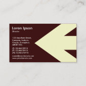 矢印v3 （クリーム） – ダークブラウン330000 名刺 (裏面)