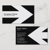 矢印v3 （白） – 黒 名刺 (正面/裏面)