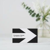 矢印v3 （白） – 黒 名刺 (スタンド正面)