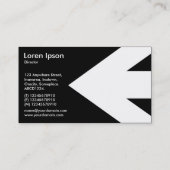 矢印v3 （白） – 黒 名刺 (裏面)
