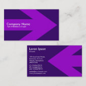 矢印v3 (紫) -深い紫330066 名刺 (正面/裏面)