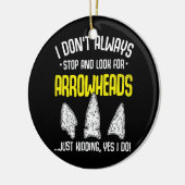 矢尻狩りフリント収集石打ち セラミックオーナメント (左)