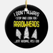 矢尻狩りフリント収集石打ち セラミックオーナメント (裏面)