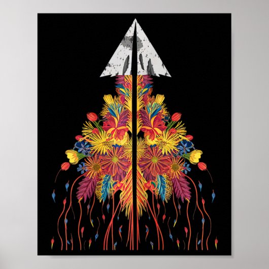 矢尻狩り花火打診女性 ポスター (正面)