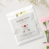 矢素朴印赤いハート結婚の フェイバーバッグ (封をした状態)