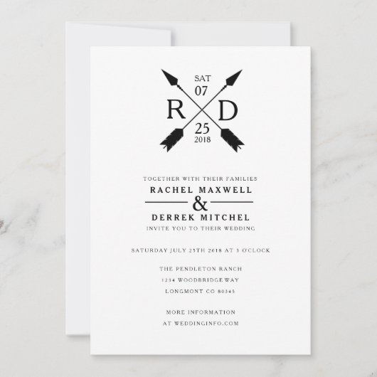 矢素朴印 | 結婚s 招待状 (正面)