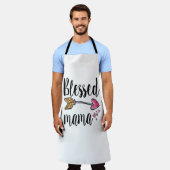 矢賛美前掛けママ エプロン (着用した状態)