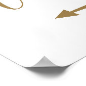 矢離れ印の金ゴールド向き指結婚示 ポスター (角)