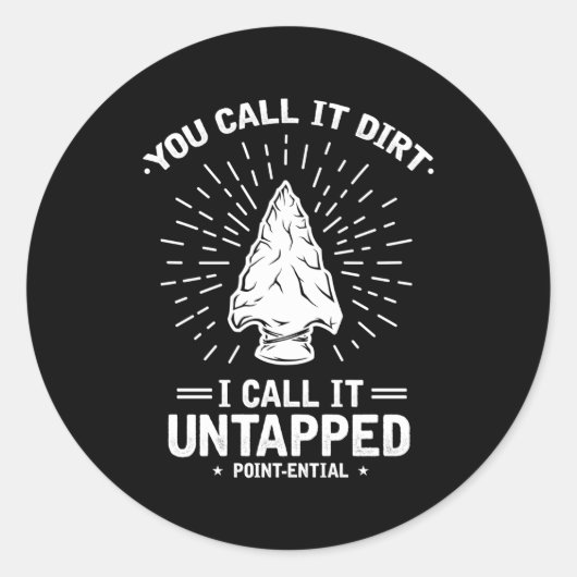 矢頭ハンターの矢頭収集引用文 ラウンドシール (正面)