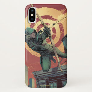 矢 の屋上からの緑の矢の火 iPhone X ケース