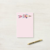 矢、花、羽毛 ポストイット (デスク上)