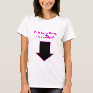 矢、4月に当然のピンクのベビーの隆起 Tシャツ