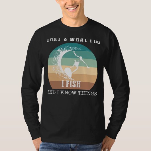 知っていることと知識の波に乗る Tシャツ (正面)