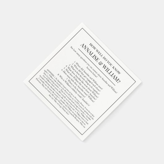 知っていることをおもしろい結婚化する スタンダードカクテルナプキン (角)