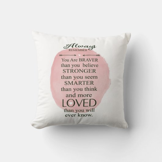 知っているより多く愛されることを常に覚えて下さい クッション (正面)