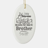 知っている天国の美しい場所彼らは私の弟を持っている セラミックオーナメント (右)
