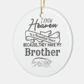 知っている天国の美しい場所彼らは私の弟を持っている セラミックオーナメント (左)