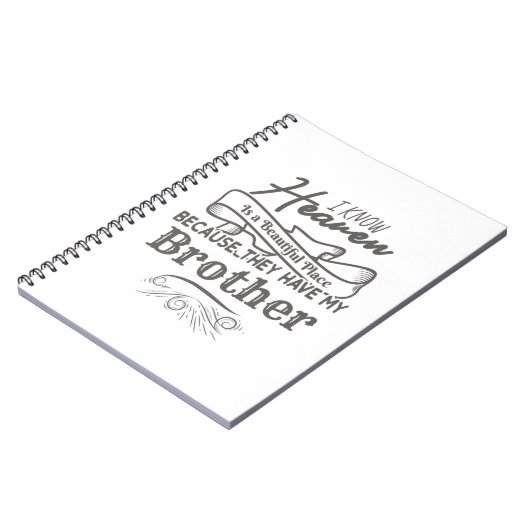 知っている天国の美しい場所彼らは私の弟を持っている ノートブック (左側)