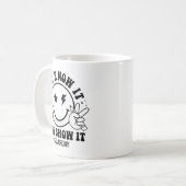 知っている日テスト日のおもしろい先生 コーヒーマグカップ (正面左)
